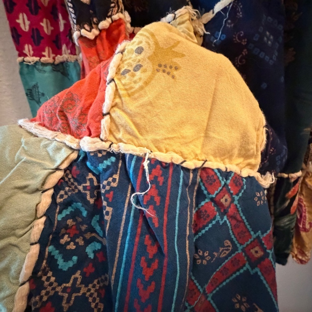 Kantha Patchwork Skirt, One of a kind, Fits like a Small - Picture 13 of 16